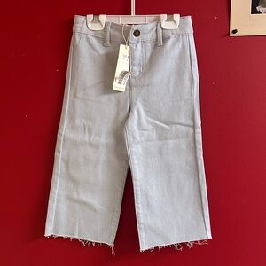 Light Blue Cropped Raw-Hem Jeans by Copper Key size 4t